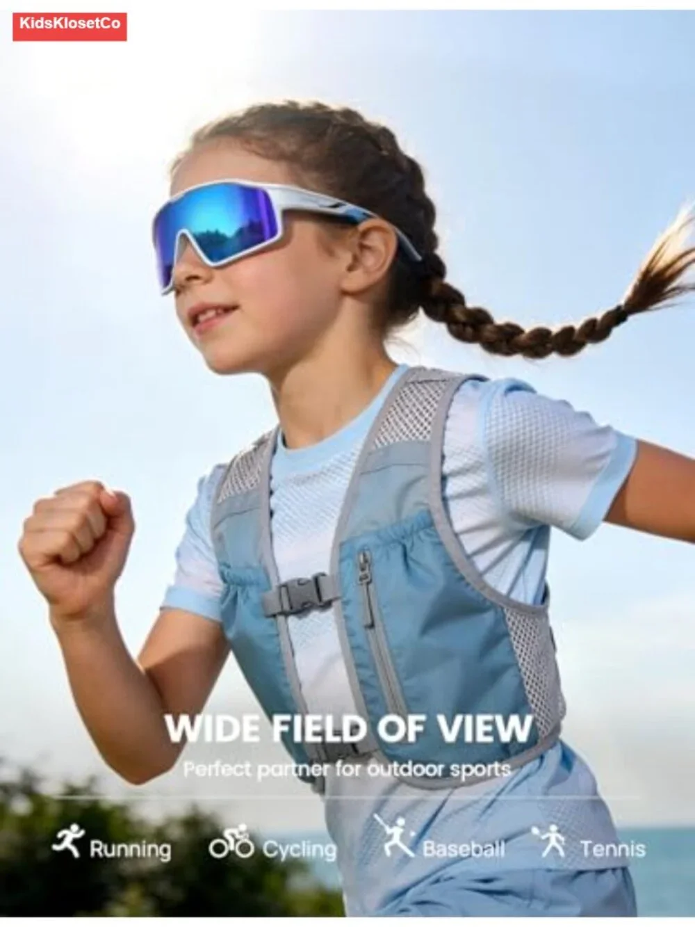 Polarized Kids Baseball Sunglasses UV400 Protection Sports Cycling for Boys